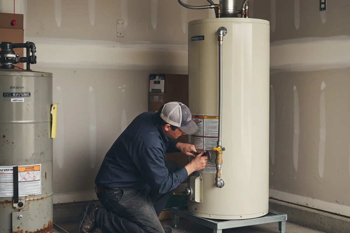 Water heater and shutoff valve replacement in Rosedale