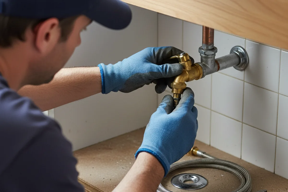 Shutoff valve and fitting work during Emergency Plumbing in Rosedale